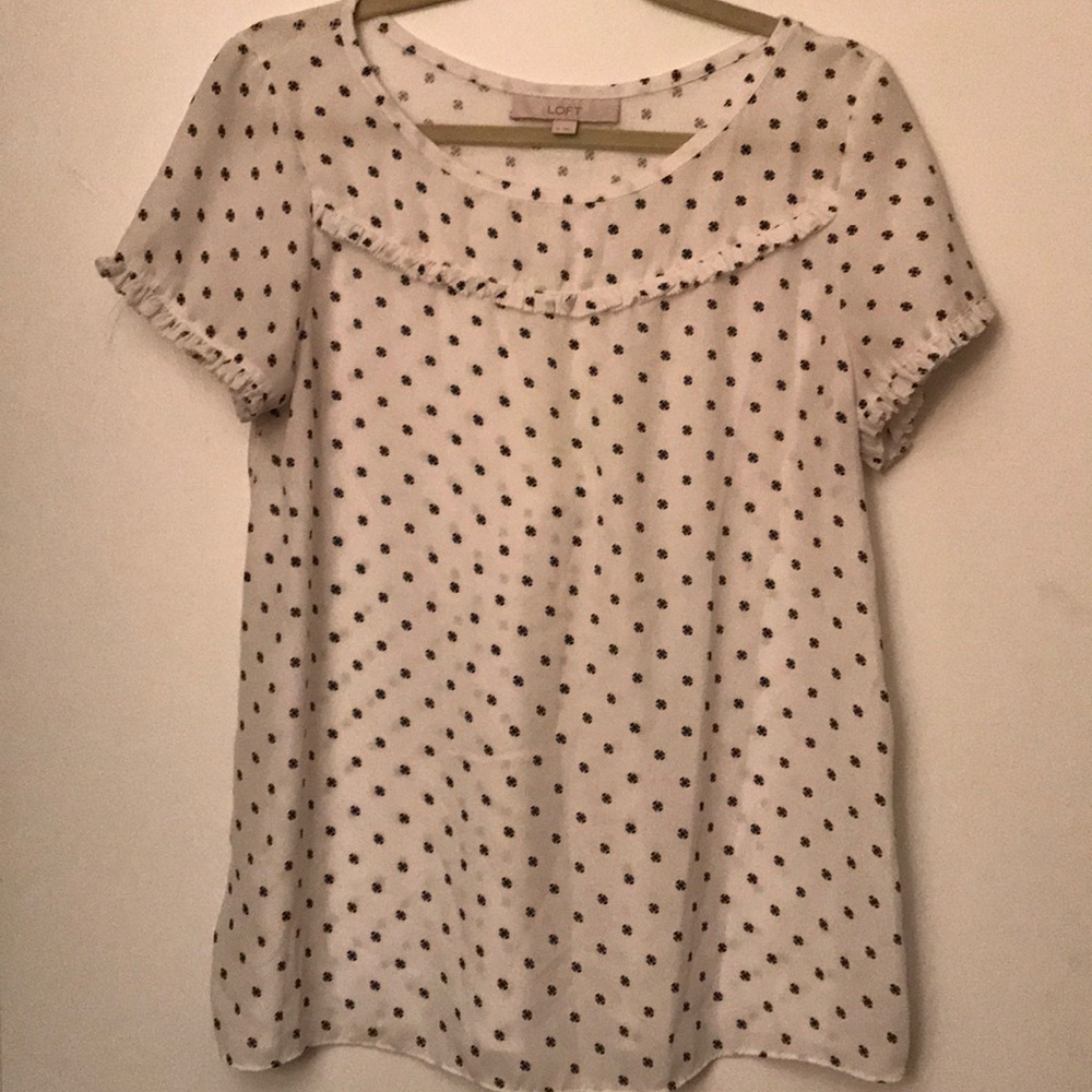 White and black blouse